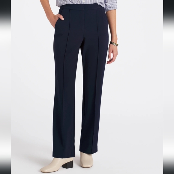 Carissa High Rise Pleated Straight Pants (Women Size 12) - Picture 3 of 4